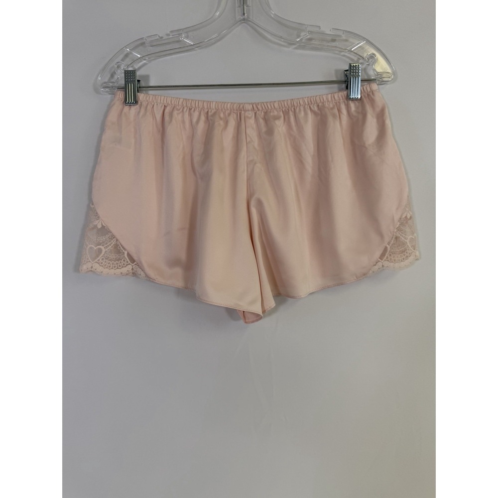 NWOT Flora by Flora Nikrooz M Kit Heart Lace Cami & Tap Shorts Pajama Set Pink - Picture 7 of 14